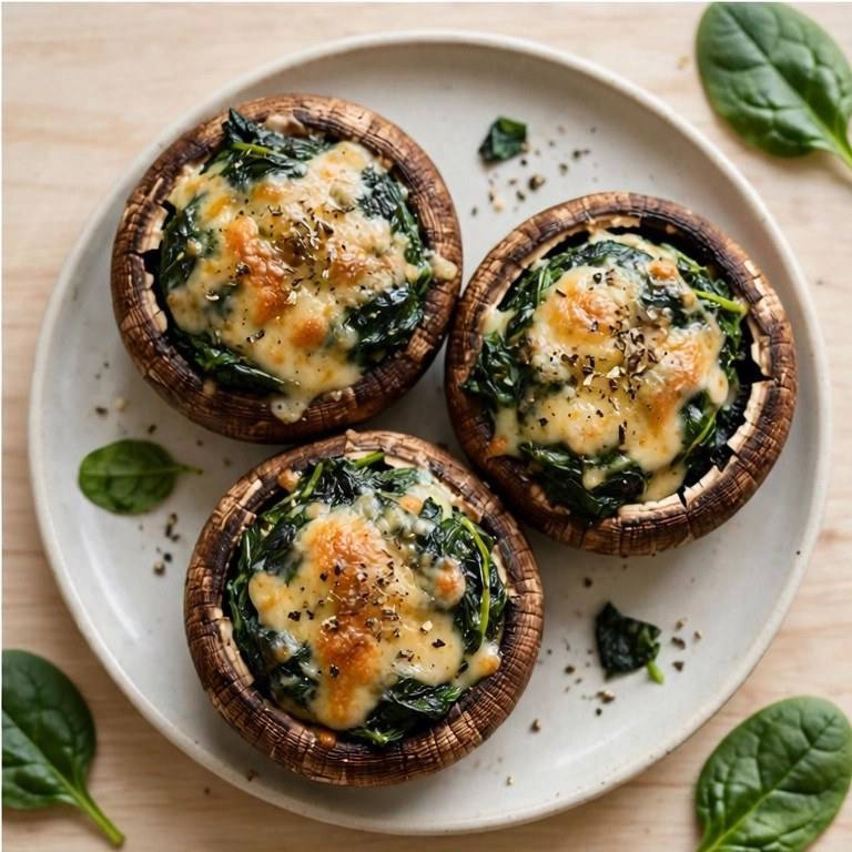 Stuffed mushrooms plate