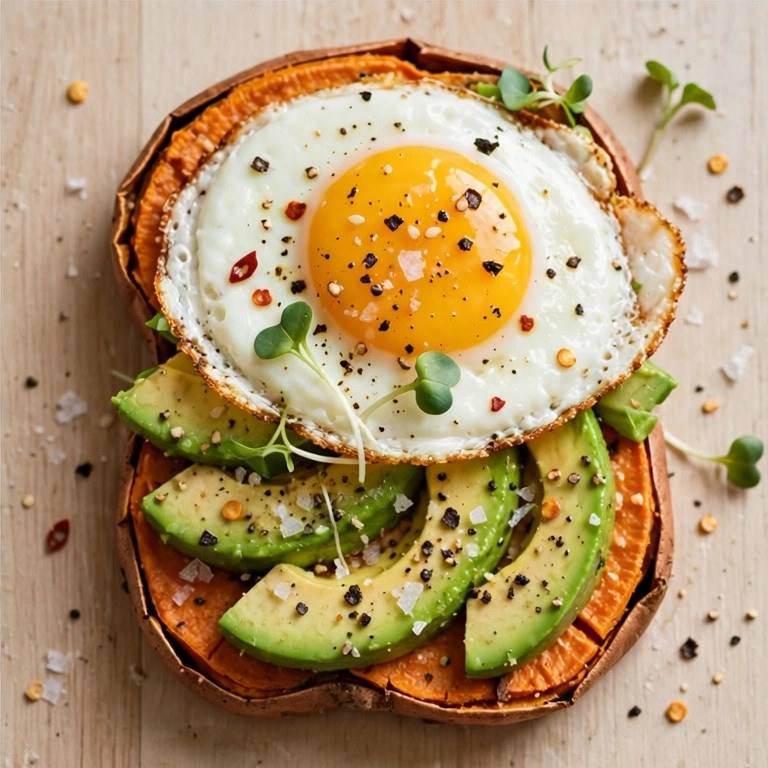Sweet potato toast with egg