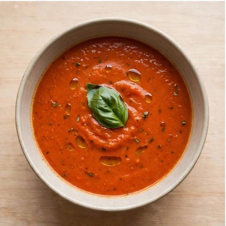 Roasted tomato basil soup