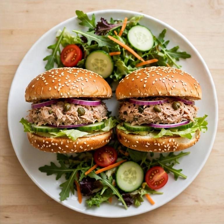 Tuna burgers plate