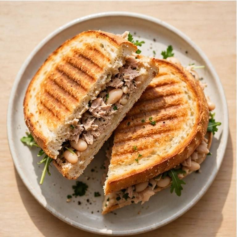 Tuna cannellini panini