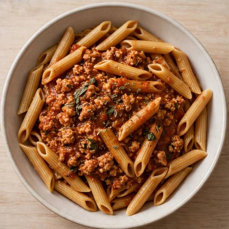 Turkey Bolognese penne