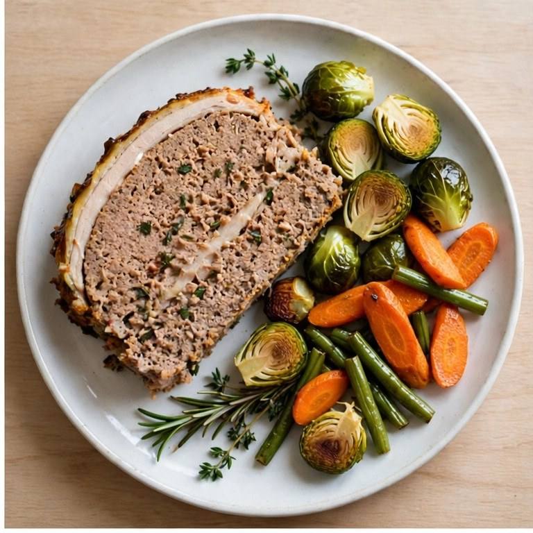 Turkey meatloaf plate