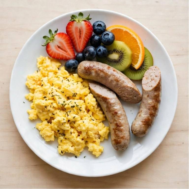 Turkey sausage breakfast plate