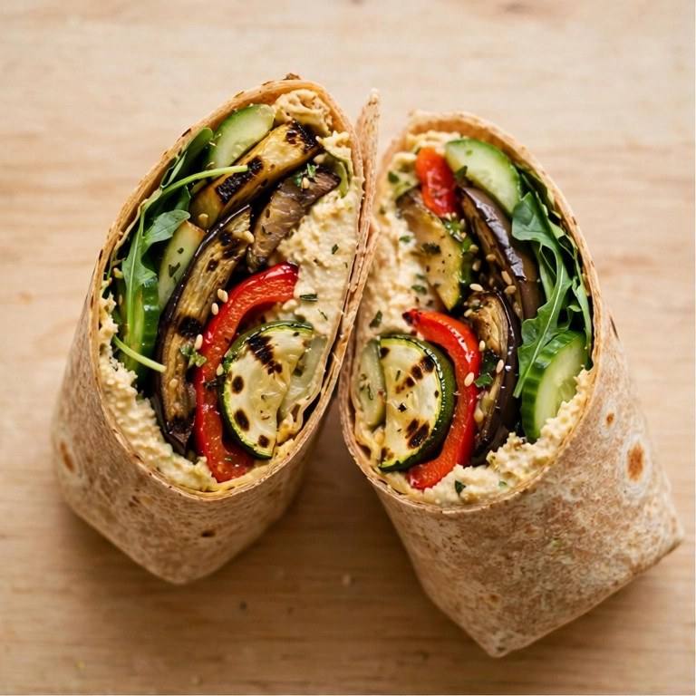 Mediterranean hummus veggie wrap