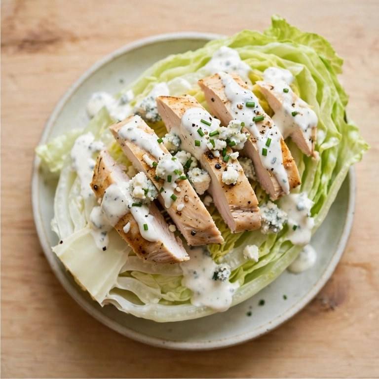 Light wedge salad with chicken