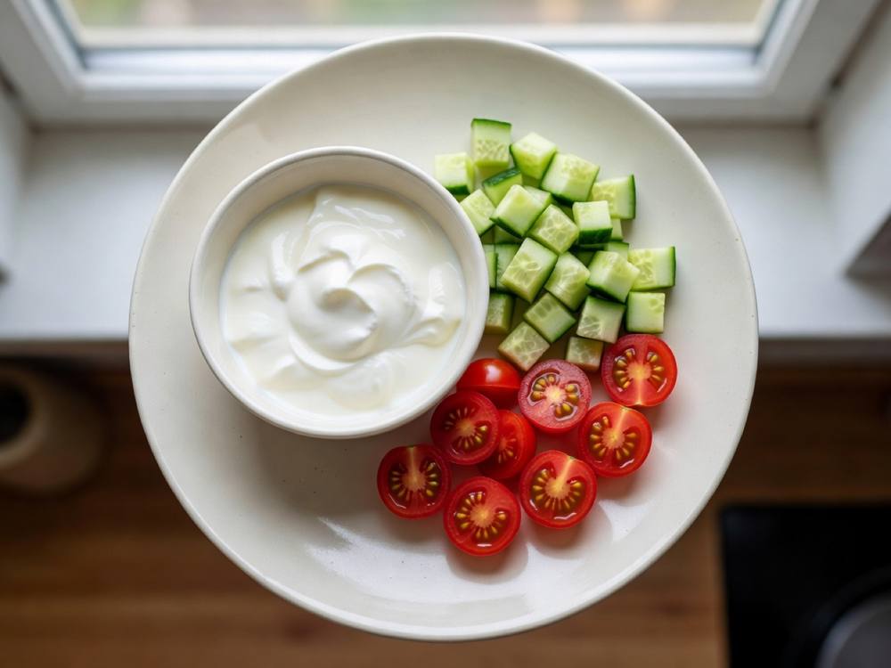 Savory yogurt cup