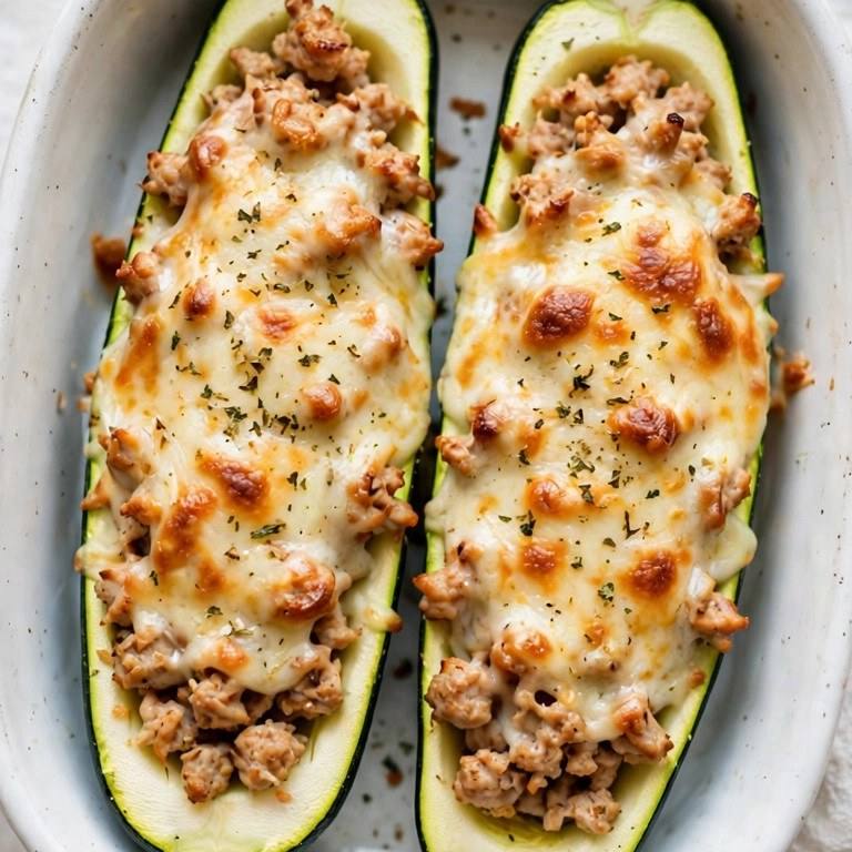 Turkey zucchini boats